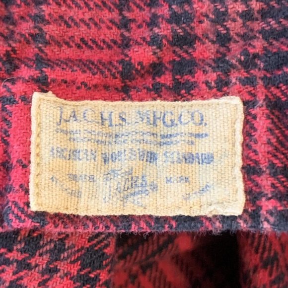 Jachs Men's XLT Red & Black Plaid Heavy Cotton Flannel Shirt Shacket 32” length - Picture 6 of 8